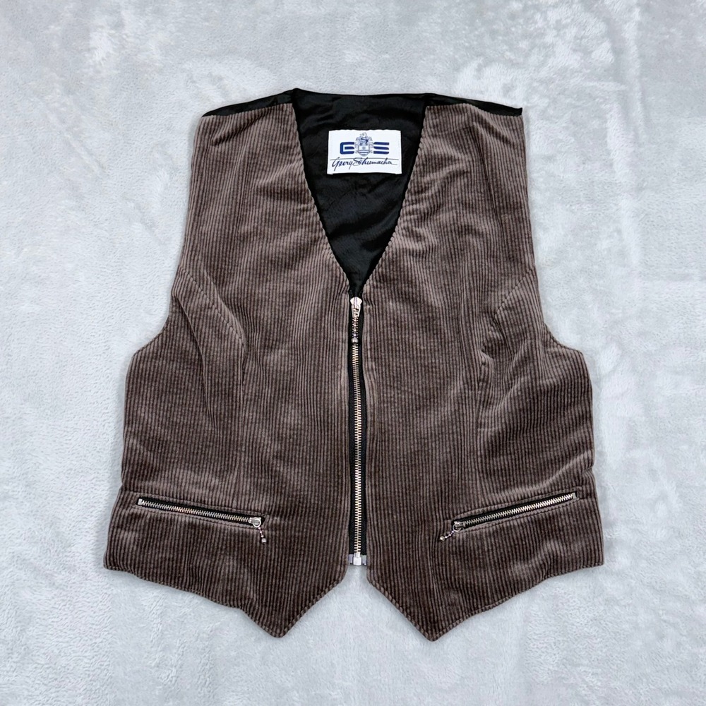 Georg Schumacher Corduroy Vest Womens Medium Brown Zip Horse Riding Germany